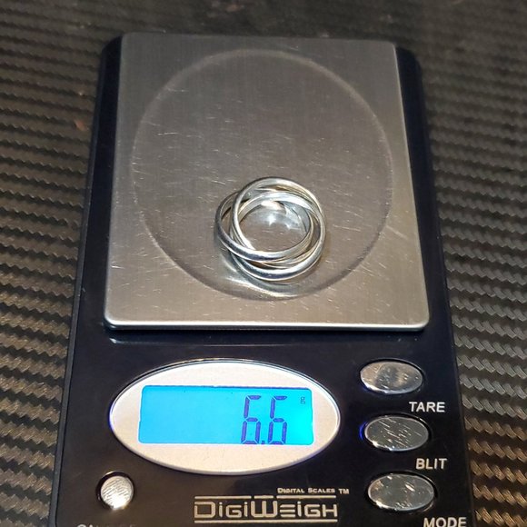 Size 6 925 Sterling Silver Cool Simple Triple Ring - Picture 6 of 6